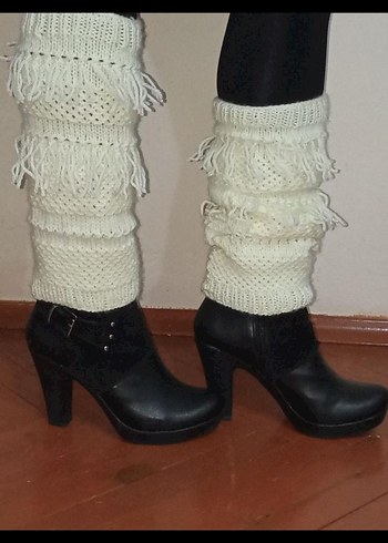 ELİŞİ krem Örgü Detaylı tozluk - Görsel 2