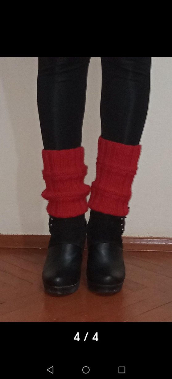 ELİŞİ Kırmızı Örgü Detaylı tozluk - Görsel 2