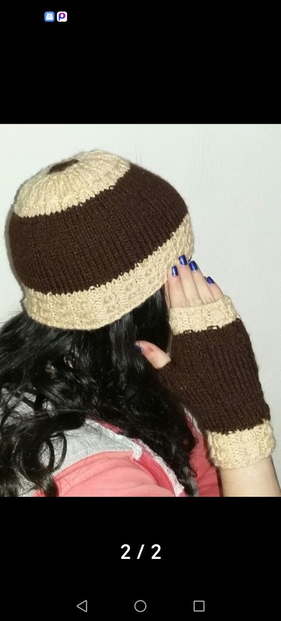 ELİŞİ Tasarım Örgü Bohem Kadın Eldiven-bere takım - Görsel 2