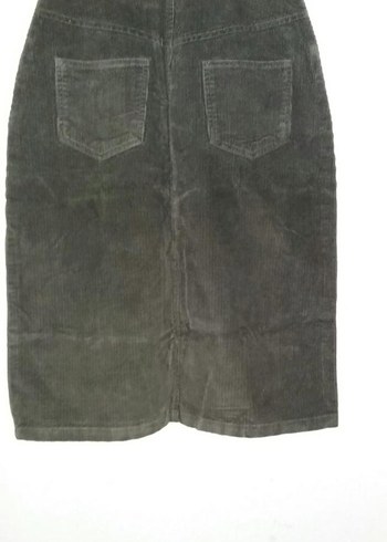 NAVY Marka Haki Kadife Midi Etek - Görsel 2