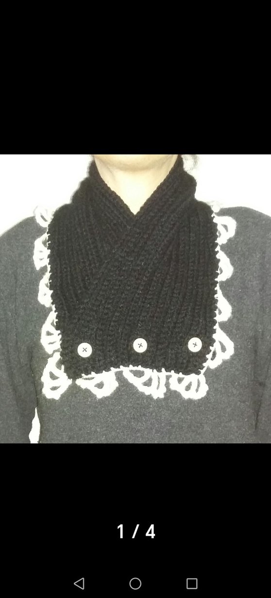 Elişi Tasarım Örgü Gotik Kadın Eldiven-kaşkol takım - Görsel 3