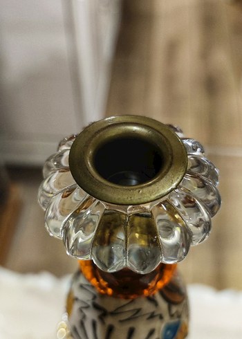 El Boyaması Çini & Kristal Tasarım Obje / Mumluk - Görsel 3