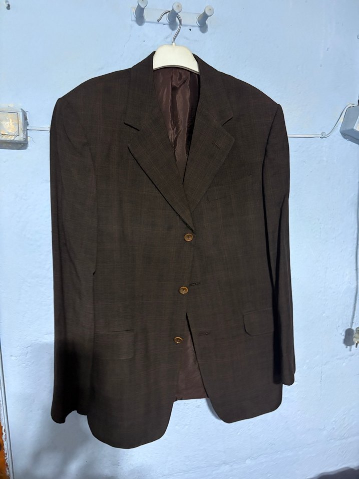 Düğmeli Kahverengi Erkek Ceket - Görsel 3