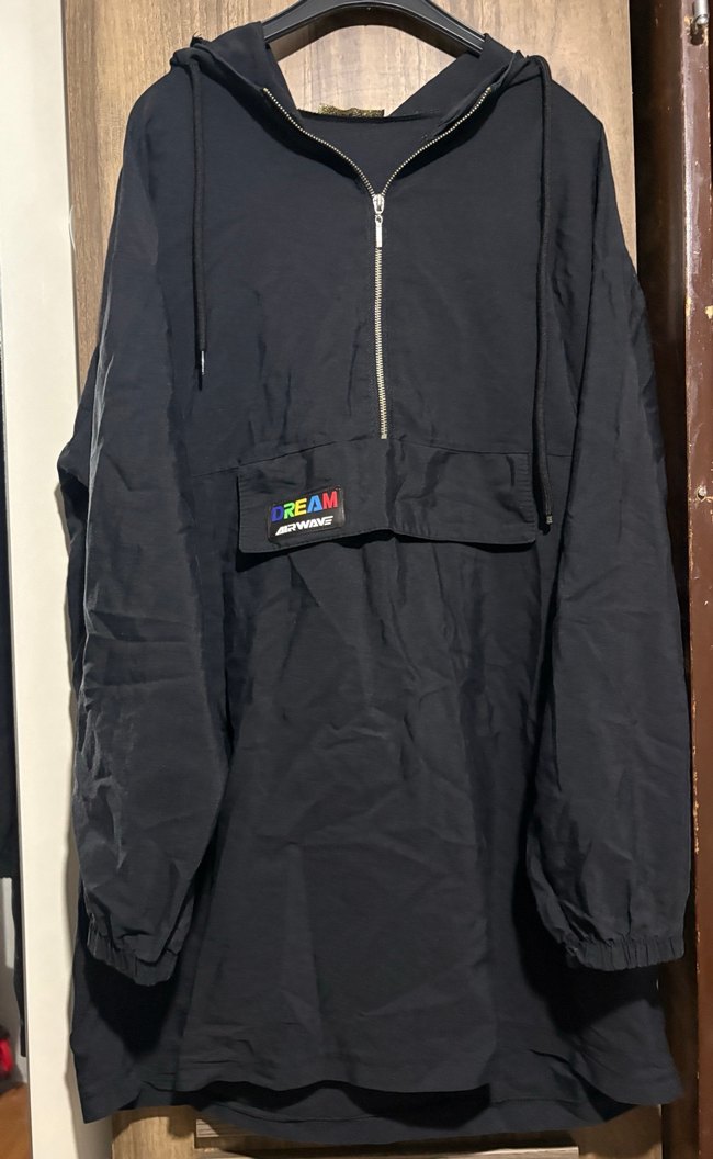 Kadın Siyah Kapüşonlu Fermuarlı Midi Ceket - Görsel 3