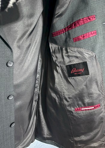 Gri Erkek Ceket Notch Yaka Düğmeli - Görsel 5