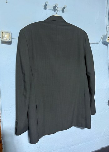 Gri Erkek Ceket Notch Yaka Düğmeli - Görsel 3