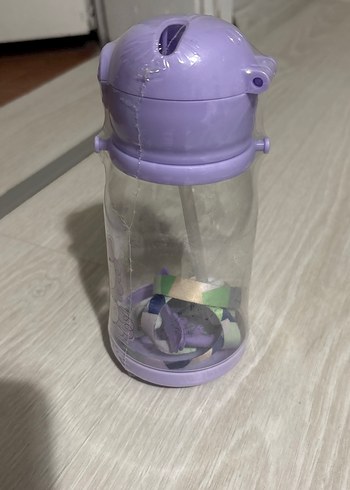 Sıfır ürün Mor Unicorn Desenli Çocuk su matarası - Görsel 2