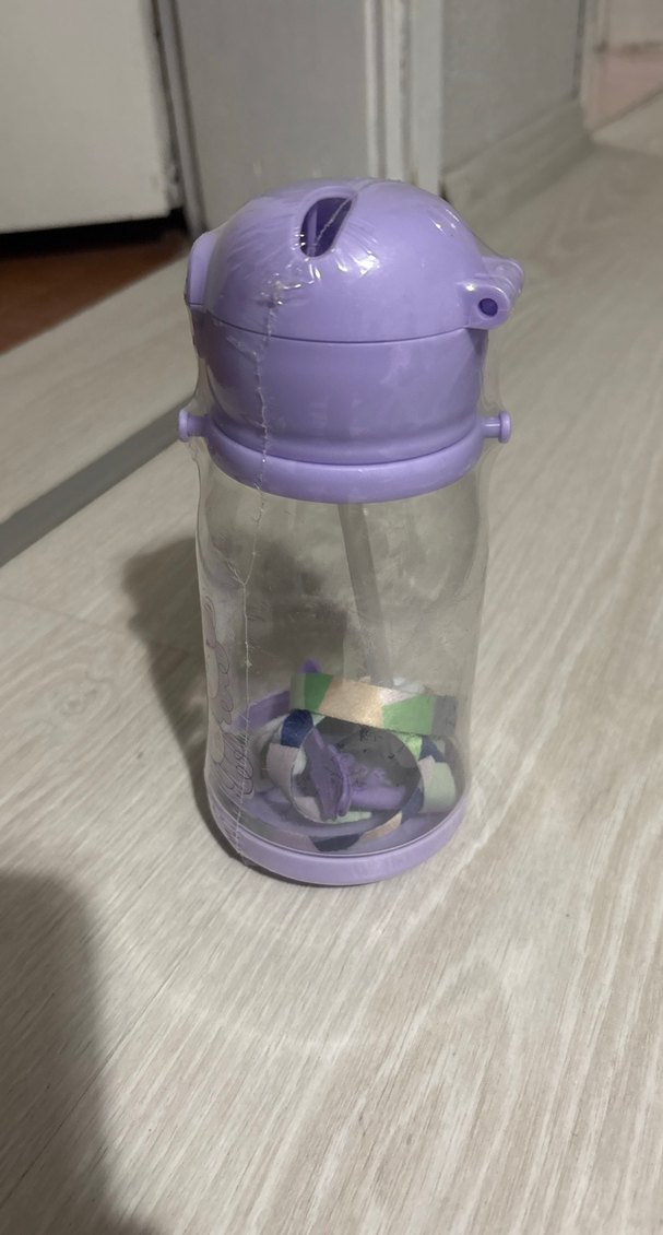 Sıfır ürün Mor Unicorn Desenli Çocuk su matarası - Görsel 2