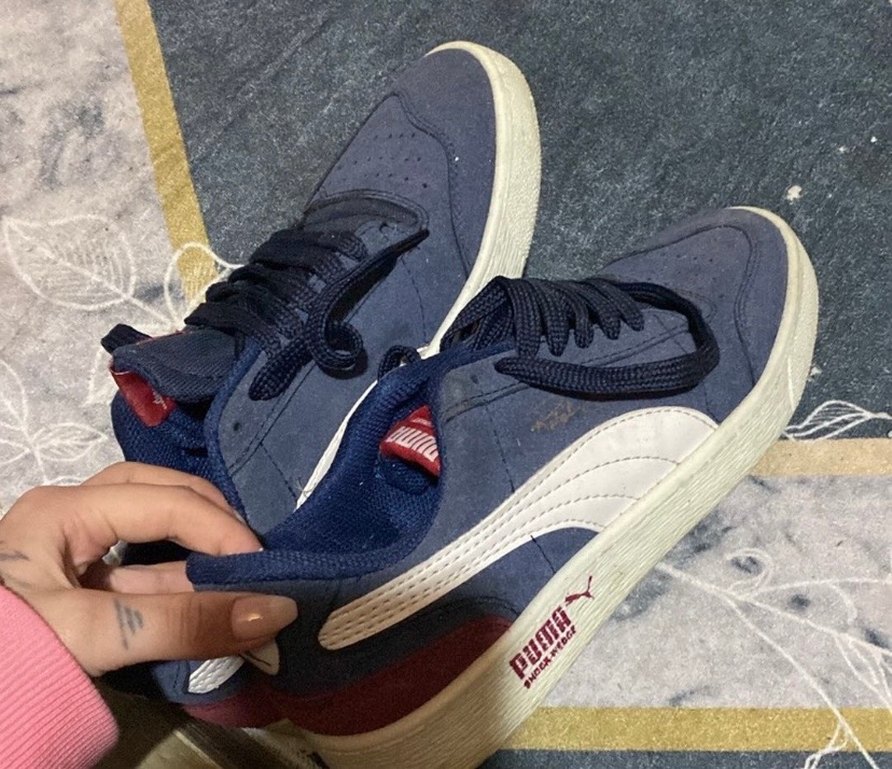 Erkek Lacivert Spor Ayakkabı Velcro Bantlı - Görsel 3