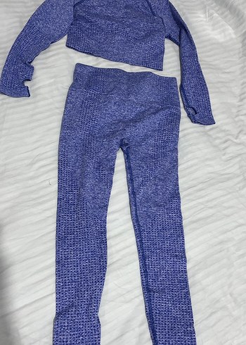 Mavi Örme Kadın Tayt takım - Görsel 4