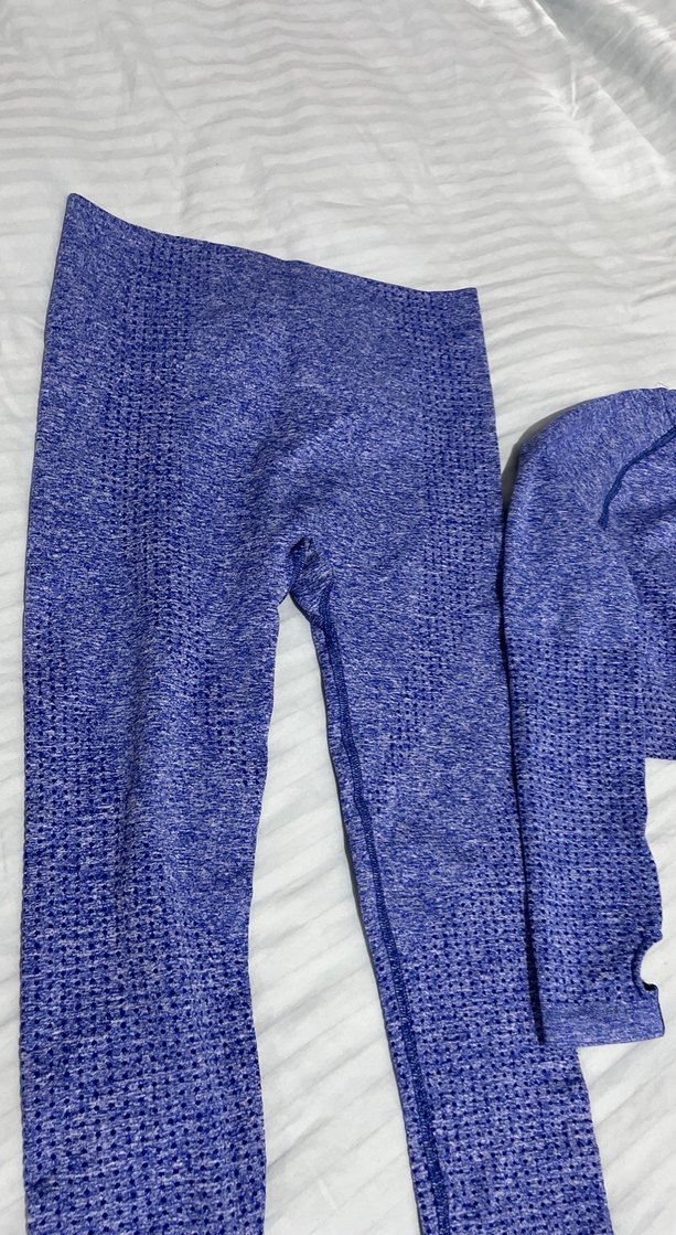 Mavi Örme Kadın Tayt takım - Görsel 3