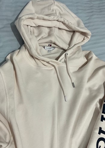 Beyaz Kapüşonlu Kadın Sweatshirt - Görsel 2