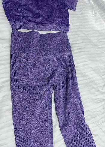 Mor Örgü Kadın Spor Tayt - Görsel 3