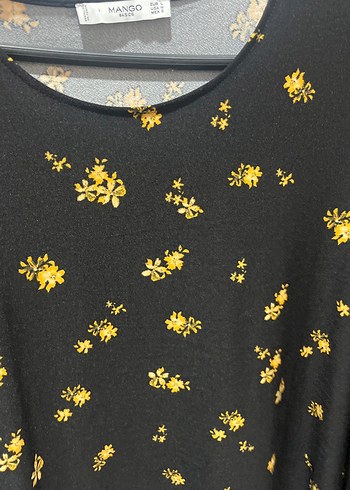 Sarı Çiçek Desenli Uzun Kollu Hamile Bluzu - Görsel 3