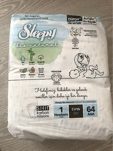 Sleepy bio natural 1 numara bez