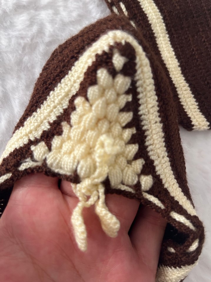 Kahverengi Örgü Fırın Eldiveni - Görsel 2