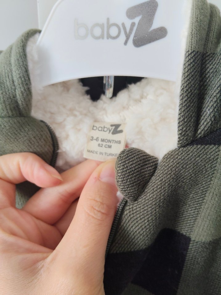 Ekose Desenli yeşil Bebek Tulumu - Görsel 2