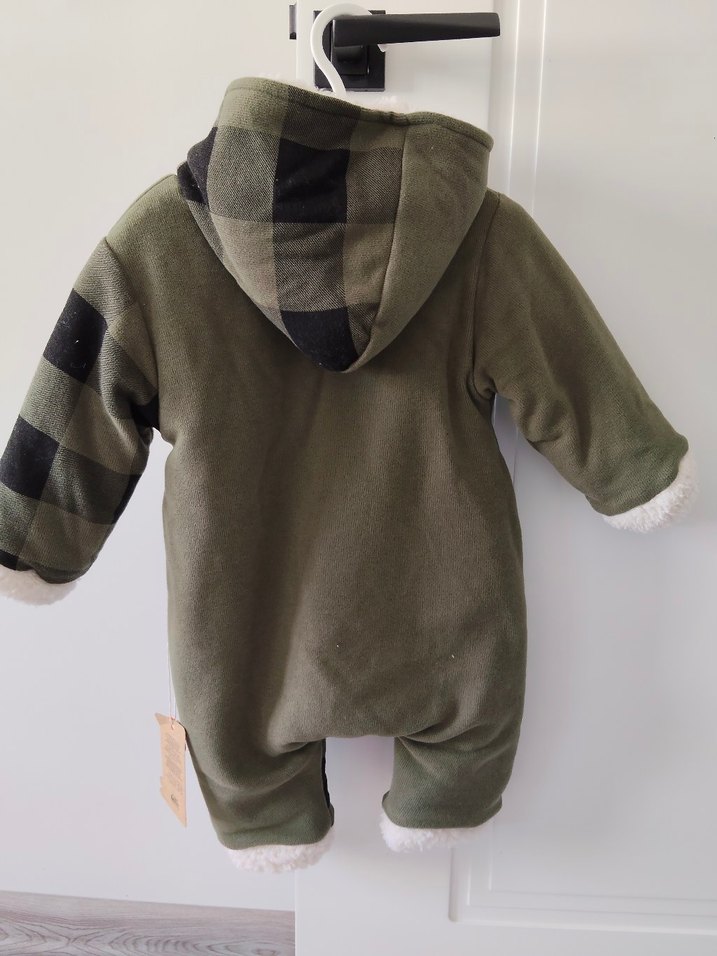 Yeşil Kareli Bebek Tulum - Görsel 4