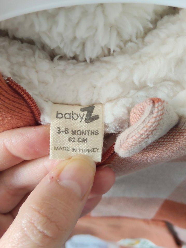 Kahverengi Ekose Düğmeli Bebek erkek Tulumu - Görsel 2