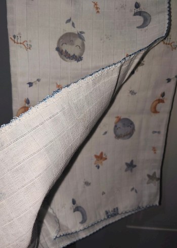 Desenli bebek müslin örtü - Görsel 2