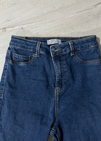 36 Beden Lacivert Midi Boy Kadın Denim Jean