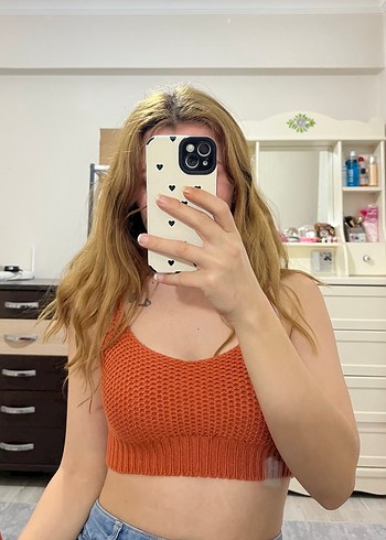 Turuncu Bohem Mini Bustiyer - Görsel 2