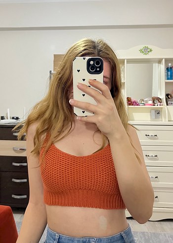 Turuncu Bohem Mini Bustiyer - Görsel 3