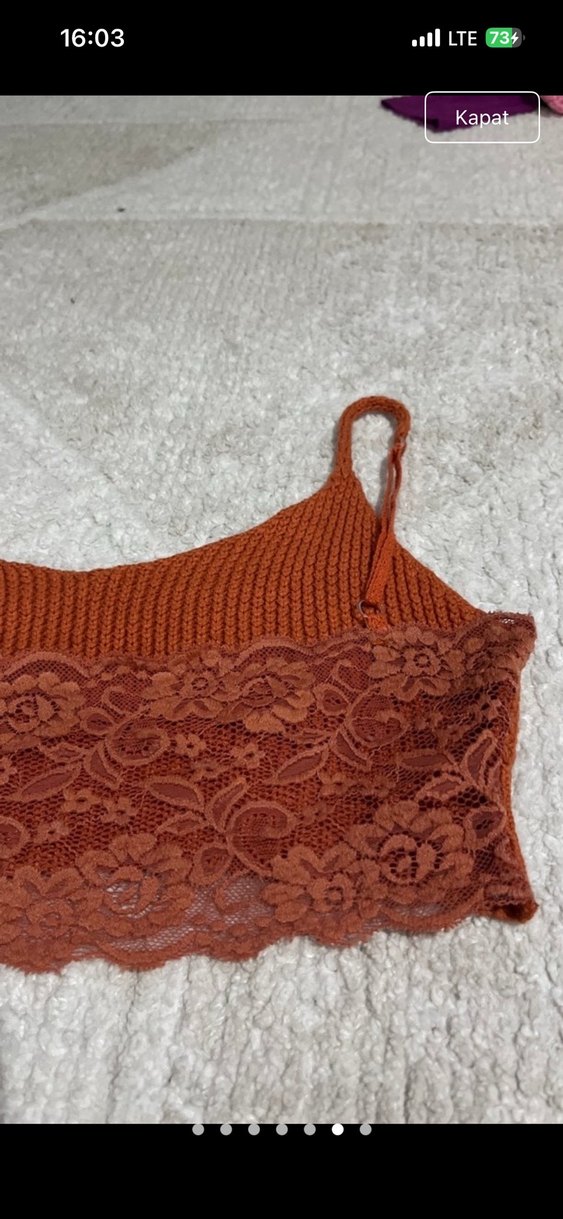 Turuncu Bohem Mini Bustiyer - Görsel 4