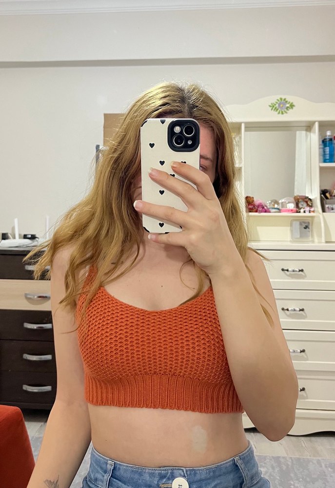 Turuncu Bohem Mini Bustiyer - Görsel 3