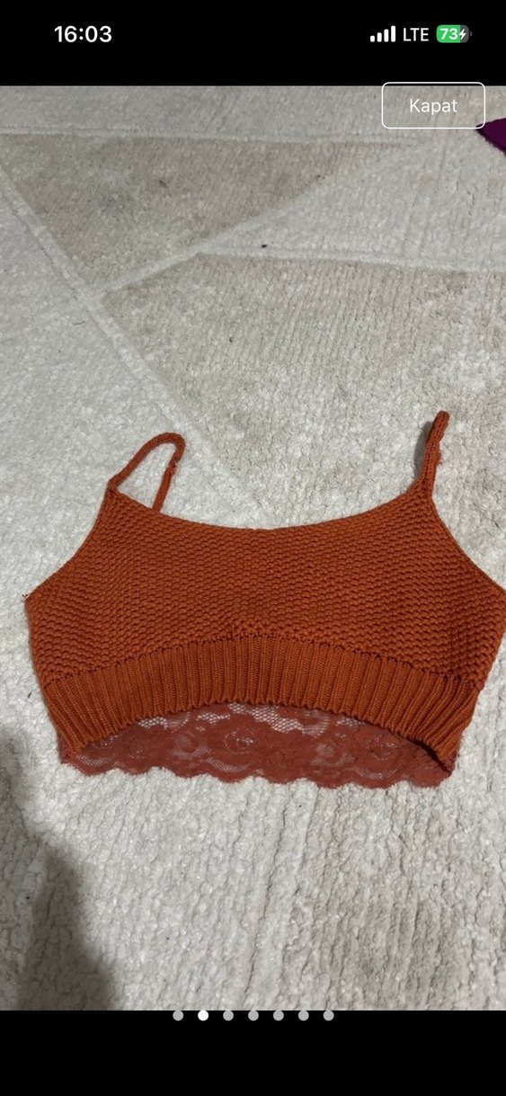 Turuncu Bohem Mini Bustiyer - Görsel 5