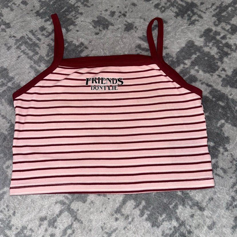 Bordo Çizgili Kadın Atlet - Görsel 2