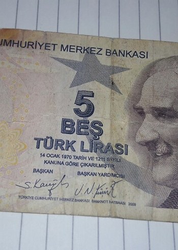 i 5 Türk Lirası Banknot hatali basim - Görsel 4