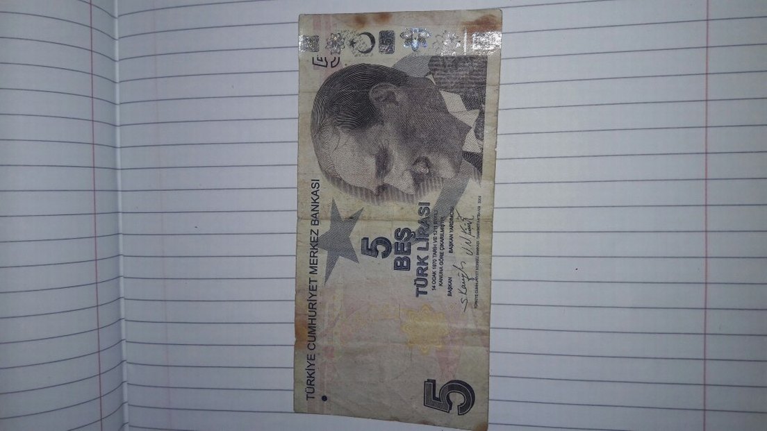 i 5 Türk Lirası Banknot hatali basim - Görsel 5