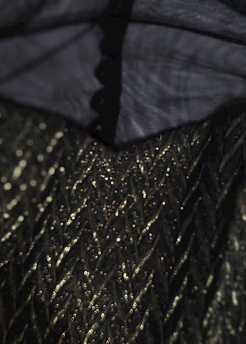 Kadın Siyah Pilili Gotik Gece Elbisesi /Abiye - Görsel 4