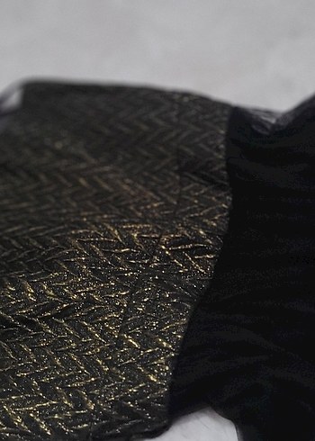 Kadın Siyah Pilili Gotik Gece Elbisesi /Abiye - Görsel 2