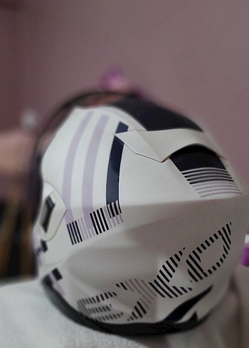 Mavi Şeffaf Vizörlü Biker Kask - Görsel 4