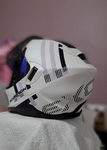 Mavi Şeffaf Vizörlü Biker Kask - Görsel 2