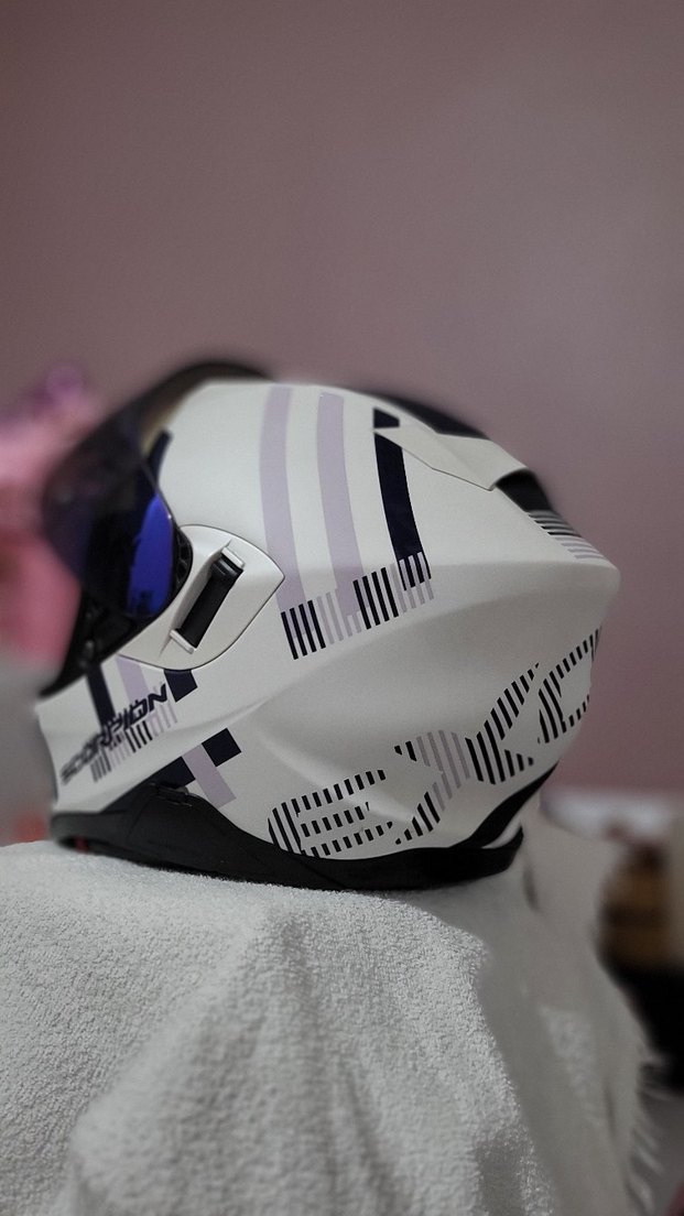 Mavi Şeffaf Vizörlü Biker Kask - Görsel 2