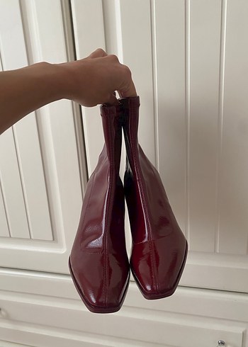 Stradivarius Stradivarius Bordo Topuklu Kadın Bot