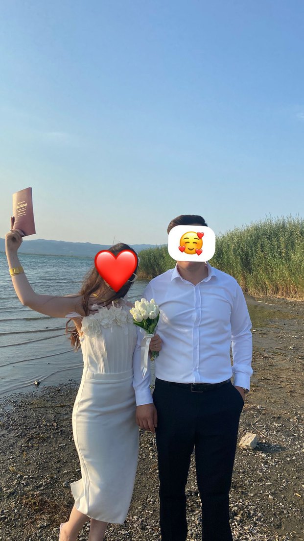 Beyaz Straplez Midi İsteme Söz Abiye - Görsel 4