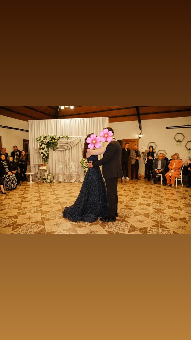 Mavi Straplez Payetli Uzun Abiye Elbise - Görsel 4