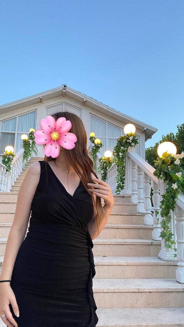 Siyah Uzun Abiye Elbise - Görsel 4