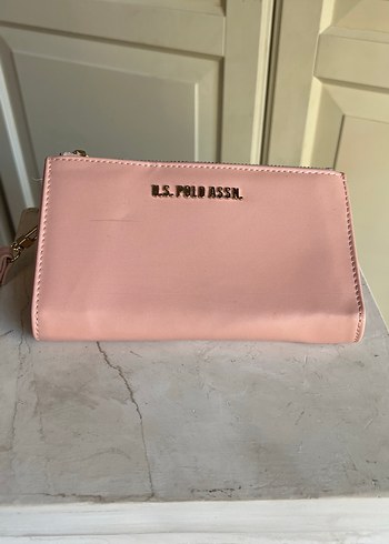 U.S. Polo Assn. Pembe Deri Fermuarlı Kadın Cüzdan