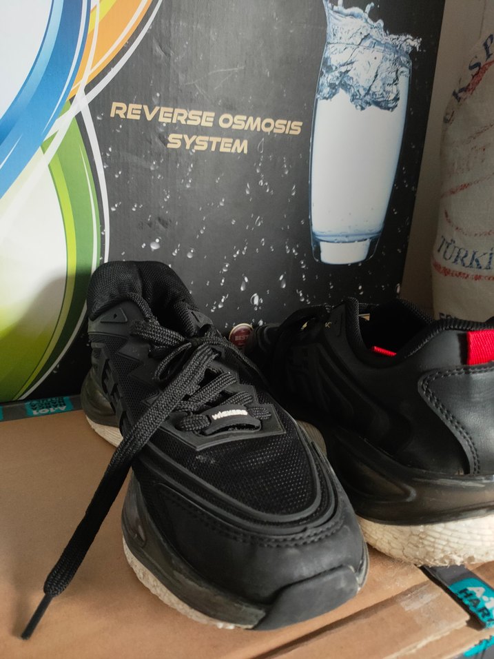 Siyah Bağcıklı Erkek Spor Ayakkabı - Görsel 2