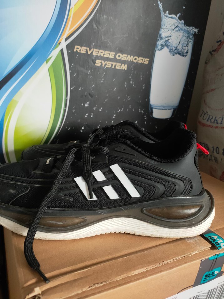 Siyah Bağcıklı Erkek Spor Ayakkabı - Görsel 3