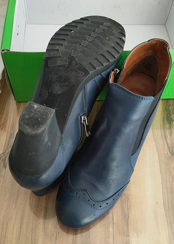 Mavi Kadın Blok Topuklu Botlar - Görsel 3