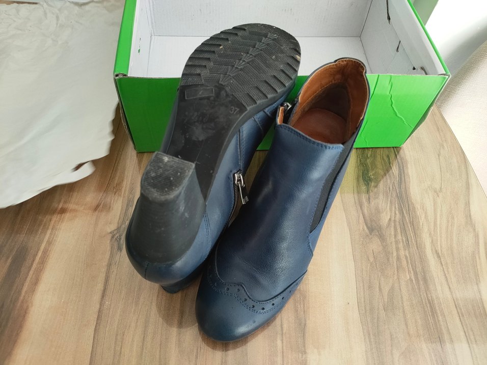 Mavi Kadın Blok Topuklu Botlar - Görsel 3