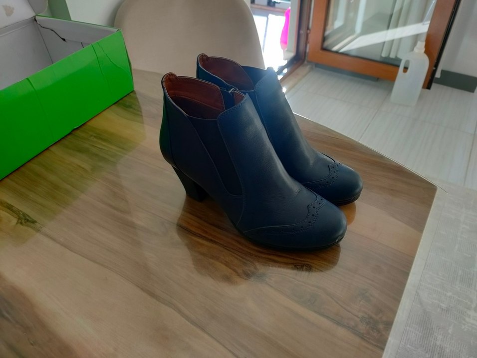 Mavi Kadın Blok Topuklu Botlar - Görsel 2