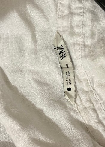 Zara Zara Beyaz Keten Gömlek