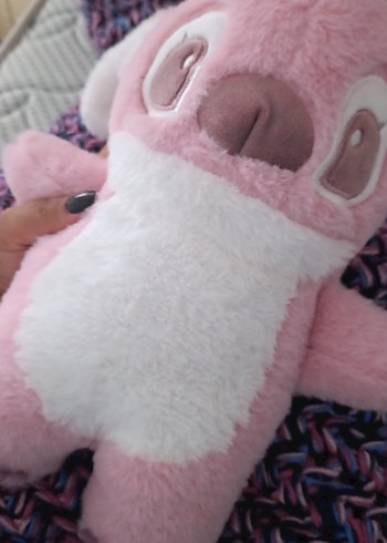 Pastel Pembe Peluş Oyuncaklı sıcak su torbasi koyma yeri de var - Görsel 4